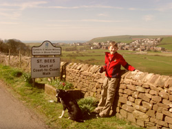 Shane & dogs & St Bees valley view